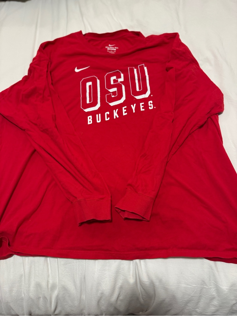 Nike Red OSU Buckeyes Long Sleeve Shirt
